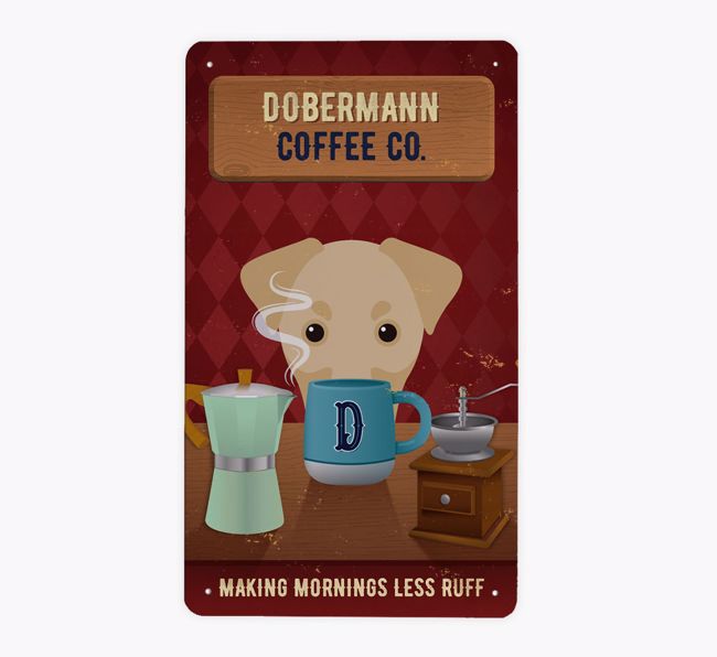 Dog Breed Coffee Co: Personalised {breedFullName} Metal Sign
